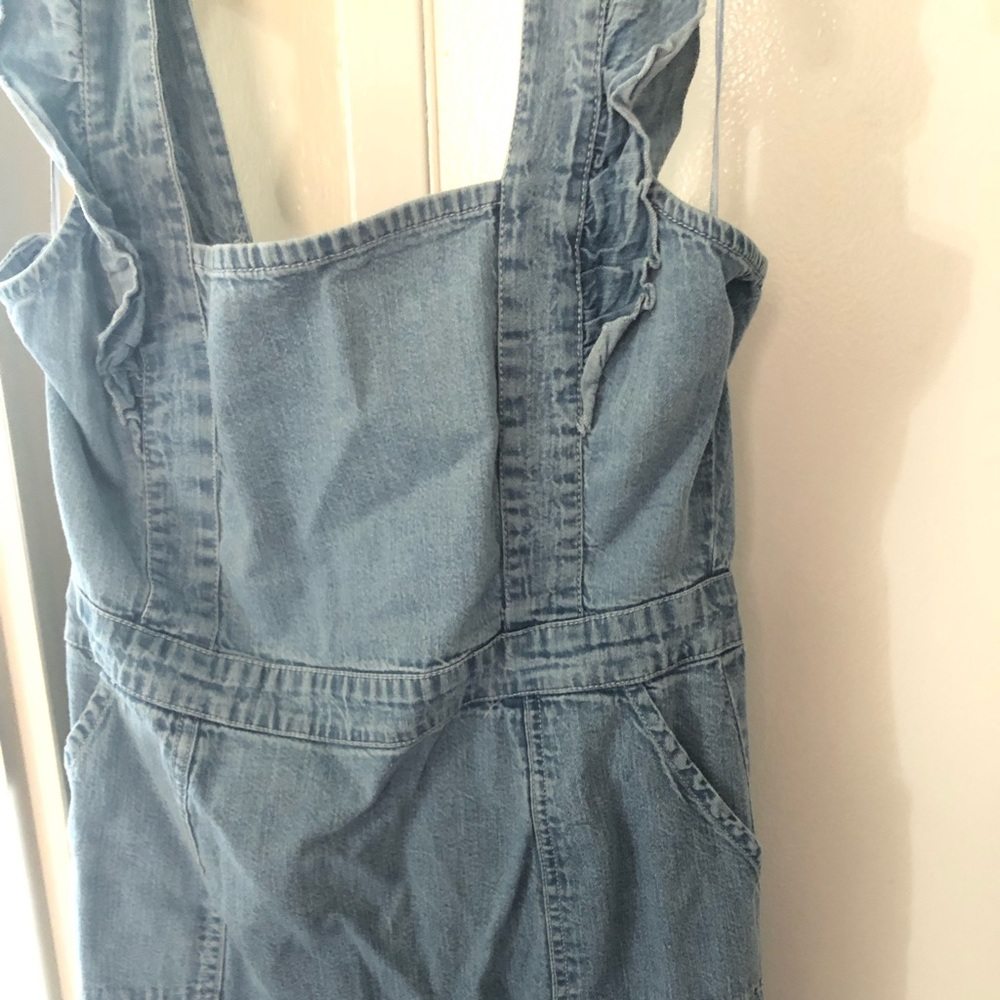 Denim dress with pockets